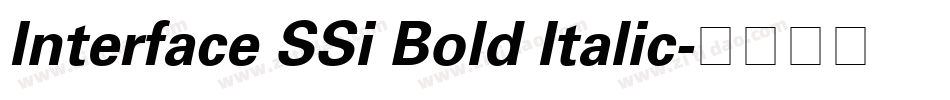 Interface SSi Bold Italic字体转换